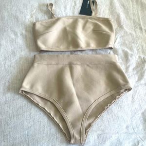 2 Piece beige Bikini set .
